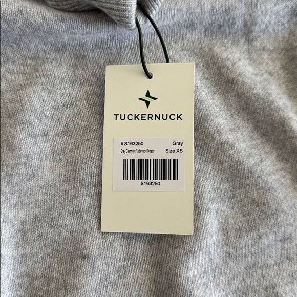 NWT Tuckernuck' Gray Cashmere Turtleneck Sweater - Picture 8 of 9